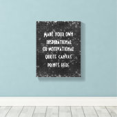 Toile Faites votre propre citation ou mot (Insitu (Plancher de Bois))