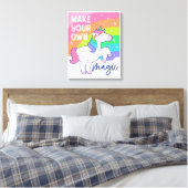 Toile Faites votre propre magie | Cute Unicorn (Insitu(Chambre))