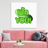 Toile FAK YOU ! ... Courge verte (Melon d'hiver) (Insitu(Salon))