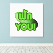 Toile FAK YOU ! ... Courge verte (Melon d'hiver) (Insitu (Plancher de Bois))