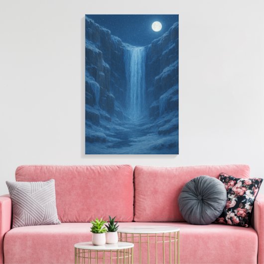 Toile Falaise de cascade gelée (Insitu(Salon))