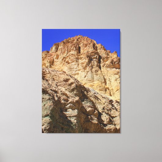 Toile Falaise du désert doré sous ciel bleu (Recto)