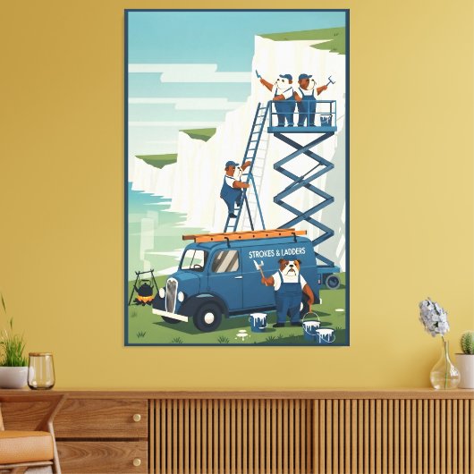 Toile Falaises blanches de Douvres drôles (Insitu(Salon))