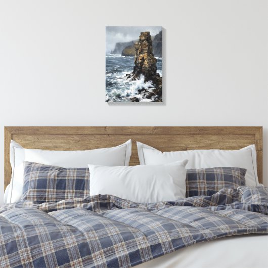 Toile Falaises de Moher Solitude des Stacks marins (Insitu(Chambre))