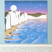 Toile Falaises de Sunset au bord de l'océan (Insitu (Plancher de Bois))