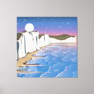 Toile Falaises de Sunset au bord de l'océan
