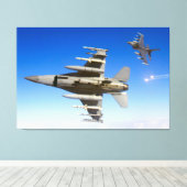 Toile FALCON DE COMBAT F-16C 40x60 (Insitu (Plancher de Bois))