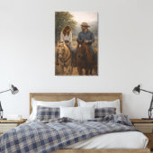 Toile Falling in Stride | Art équestre western | Étiré (Insitu(Chambre))