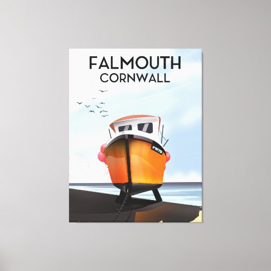 Toile Falmouth Cornouailles Poster de voyage (Recto)