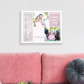 Toile FAMILLE 2 Photo Collage Script Citation moderne (Insitu(Salon))