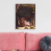 Toile Famille amérindienne sous un abri à feuilles (colo (Insitu(Salon))