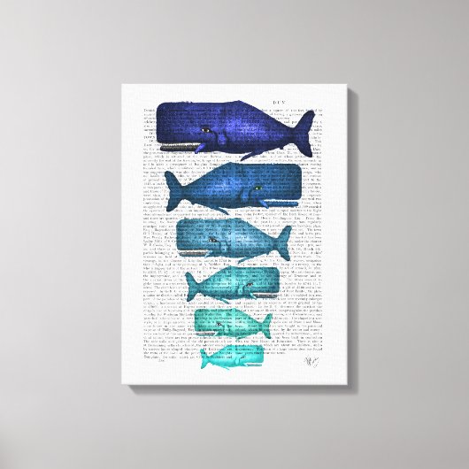 Toile Famille Blue Whale (Recto)