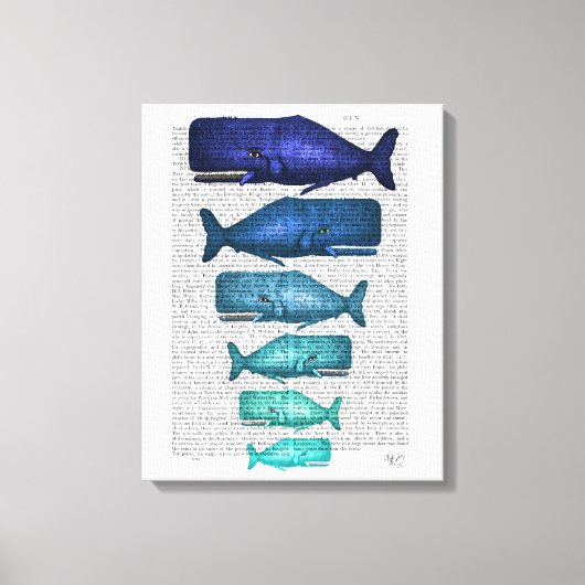 Toile Famille Blue Whale (Recto)