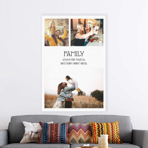 Toile Famille Citation Photo Collage Moderne Personnalis