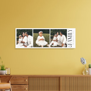 Toile Famille de caractères modernes personnalisée 3 nom