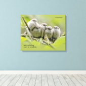Toile Famille de citations inspirées de cinq oiseaux cha (Insitu (Plancher de Bois))