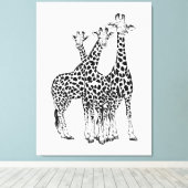Toile Famille de girafes (Insitu (Plancher de Bois))