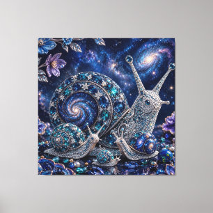 Toile Famille de limaçon de cristal céleste – Galaxie de