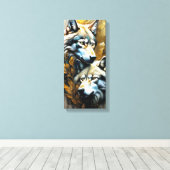 Toile Famille de loups (Insitu (Plancher de Bois))