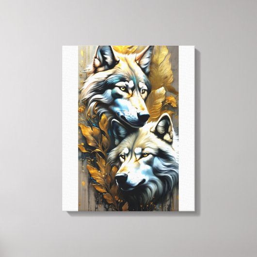 Toile Famille de loups (Recto)