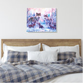 Toile Famille De Loups Peinture (Insitu(Chambre))