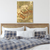 Toile Famille de Roe - Cerfs dans une forêt (Insitu(Chambre))