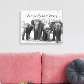 Toile Famille des éléphants (Insitu(Salon))