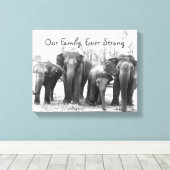 Toile Famille des éléphants (Insitu (Plancher de Bois))