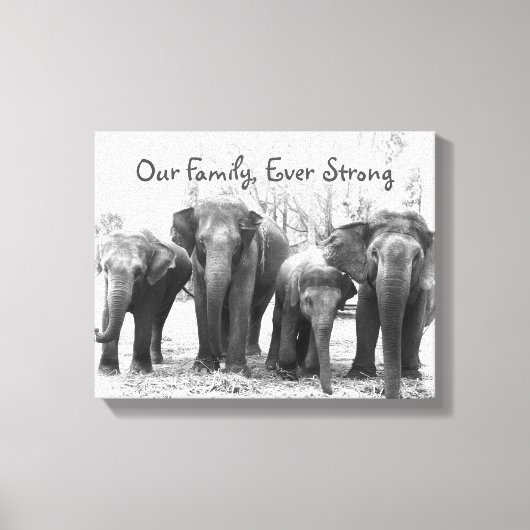 Toile Famille des éléphants (Recto)
