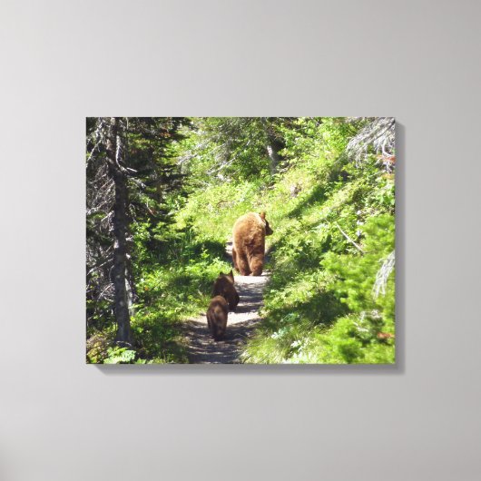 Toile Famille d'ours brun (Recto)