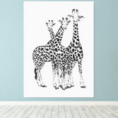 Toile Famille Giraffe (Insitu (Plancher de Bois))