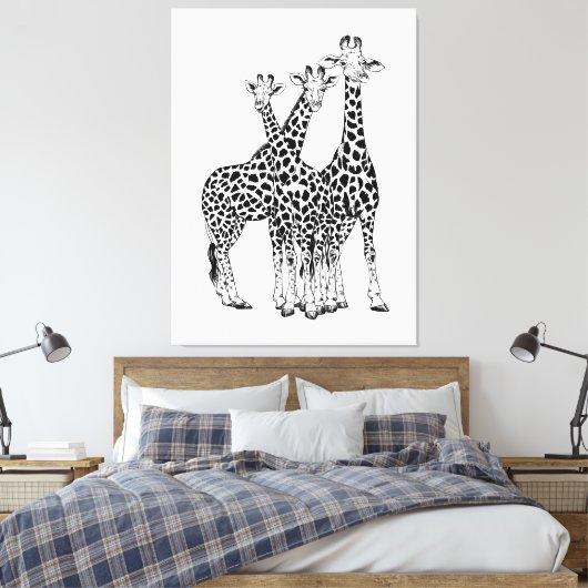Toile Famille Giraffe (Insitu(Chambre))