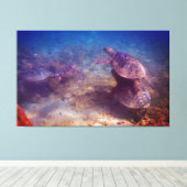 Toile Famille Green Sea Turtle (Insitu (Plancher de Bois))