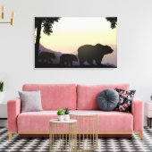 Toile Famille Grizzly Bear (Insitu(Salon))