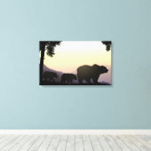 Toile Famille Grizzly Bear (Insitu (Plancher de Bois))