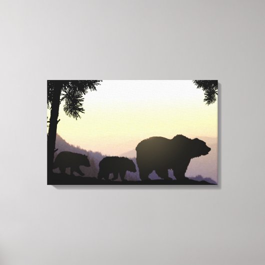 Toile Famille Grizzly Bear (Recto)