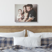 Toile Famille mignonne script blanc photo de famille (Insitu(Chambre))