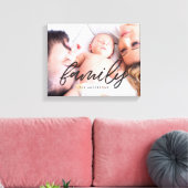 Toile Famille moderne typographie superposition photo (Insitu(Salon))