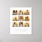 Toile Famille multiphoto coeur citation élégant (Recto)