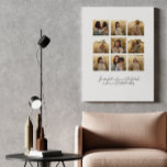 Toile Famille multiphoto coeur citation élégant<br><div class="desc">Écriture familiale élégante cotation multi-photo "Ce n’est pas ce que nous avons dans la vie,  mais ce que nous avons dans la vie qui compte" anniversaire,  Noël,  cadeau de décoration maison de jour pour les mères.</div>