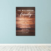 Toile Famille personnalisable Dates importantes Mémorabl (Insitu (Plancher de Bois))