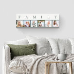 Toile FAMILLE Photo Collage 6 Photo Naturel<br><div class="desc">Impression de toile étirée personnalisée avec le mot FAMILY en haut de vos photos. Le modèle photo est configuré pour vous pour ajouter 6 de vos photos préférées, qui sont affichées en format carré dans un style simple, style bande, collage photo. Cette pièce d'art murale élégante et élégante a une...</div>