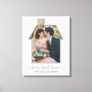 Toile Famille Photo Maison Forme Mariage de chauffage do