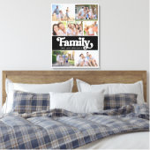 Toile Famille Retro Typographie Photo Collage (Insitu(Chambre))