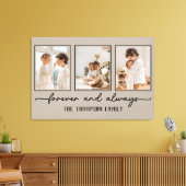 Toile Famille Souvenirs Greige Custom Photo Collage Mur (Insitu(Salon))