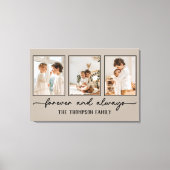 Toile Famille Souvenirs Greige Custom Photo Collage Mur (Recto)