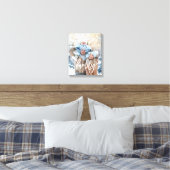 Toile Famille | Typographie blanche moderne avec votre p (Insitu(Bedroom))