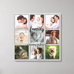 Toile Famille Un Voyage vers l'Éternité Collage de Photo
