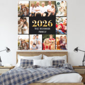 Toile Family 2026 Photo Collage Custom Script Name (Insitu(Chambre))