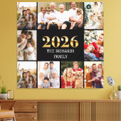 Toile Family 2026 Photo Collage Custom Script Name (Insitu(Salon))
